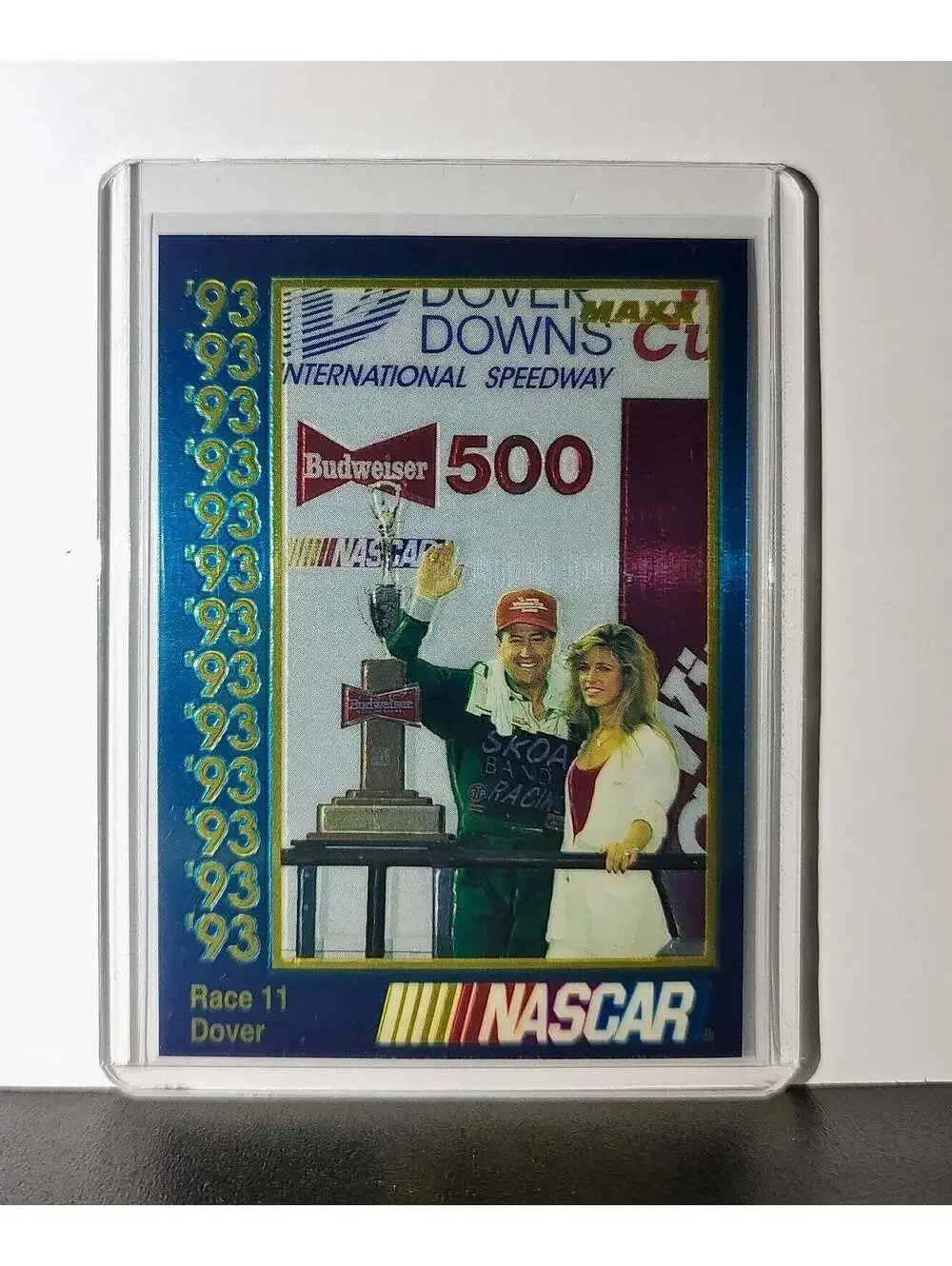 Race 11 Dover YR 1993 Maxx Premier Plus Racing #190 NASCAR Card